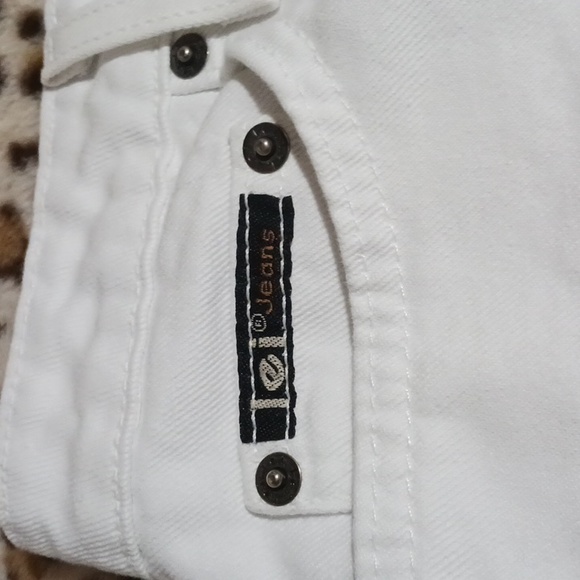 NWOT l.e.i. Low Rise White Denim Shorts Sz 5 juniors - Picture 4 of 14